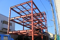 鉄骨建て方状況（Ｎ邸現場）