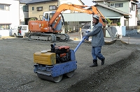 静岡市駿河区　Ａ邸　耐圧盤底形成　地盤改良完了