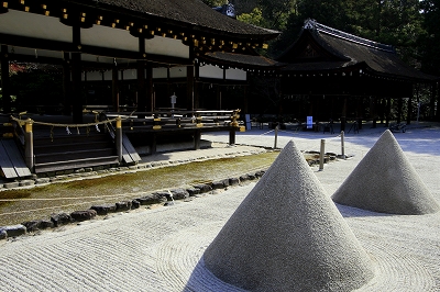 京都　上賀茂神社　立砂