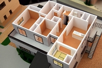 住宅模型（２階内部）静岡市駿河区　Ａ邸