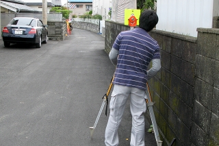 狭隘道路申請に伴う測量作業