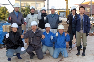 静岡市駿河区　Ｎ邸建て方メンバー