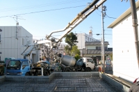 ポンプ車＆生コン車セット状況　