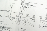 耐圧版鉄筋配筋施工図（断面図）　