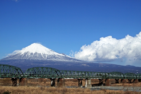 富士川（ＪＲ・下り）鉄橋