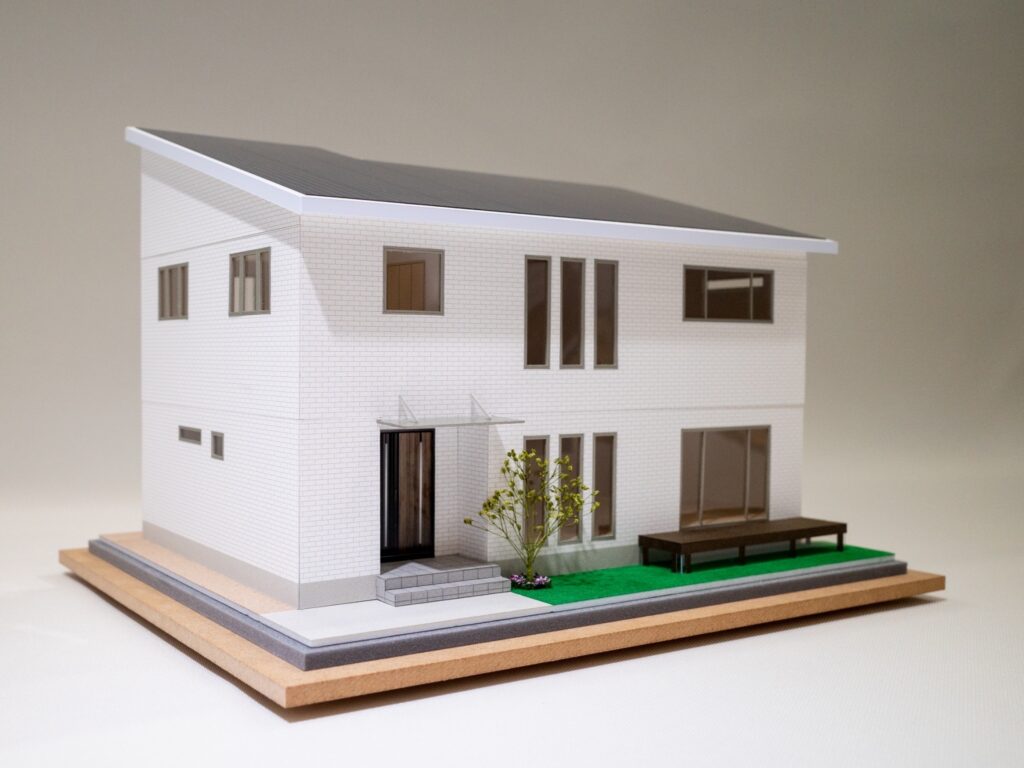 50分の1，2階建て建築模型No.53『希望の花を咲かせましょう